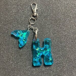 Resin letter “H” keychain $12